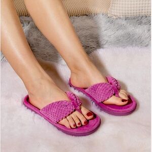 Ultraideas Memory Foam Slipper Thong Sandal Size Pink 11/12